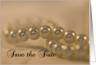 Wedding Save the Date Announcement Twisted Pearls card
