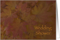 Autumn Wedding Shower Invitation Colored Maple Leaves card