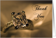 Wedding Thank You Note Princess Cut Diamond Ring card