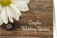 Daisy and Barn Wood Couples Wedding Shower Invitation card
