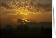Happy Easter - Sunrise over mountains card