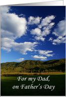 Father’s Day Clouds Over Mountain card