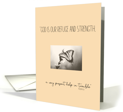 Spiritual Encouragement Black and White Photo Butterfly card (1824938)