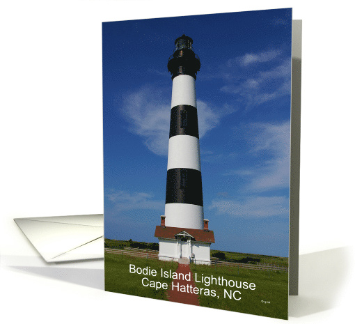 Blank Note Card: Bodie Island Lighthouse card (244533)
