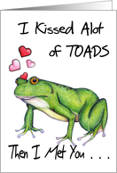 Kissed Toads Valentine card