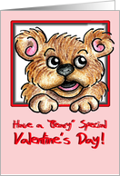 Window Bear Valentine card