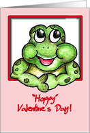 Window Frog Valentine card