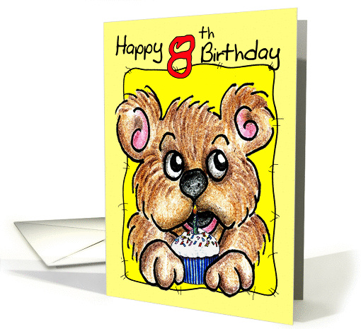 Birthday Bear 8th card (136165)
