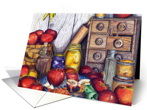 Kitchen Apples card (254471)