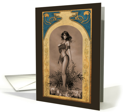 Sexy Art Deco Pin-Up card (133726)