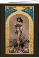 Sexy Art Deco Pin-Up card