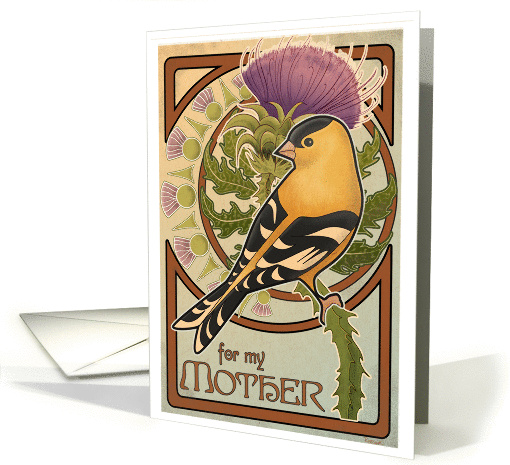 The Goldfinch and Thistle - Mother's Day card (142152)