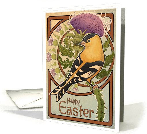 The Goldfinch and Thistle - Easter card (142154)