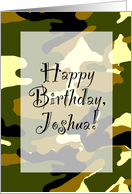 Start of a New Adventure! Joshua - Camo card