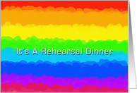 Rainbow Rehearsal Dinner card