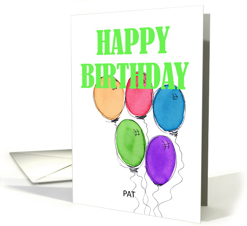 Happy Birthday - Pat card (280698)