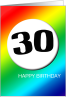 Rainbow birthday - 30 card
