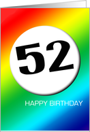 Rainbow birthday - 52 card