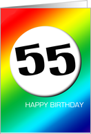 Rainbow birthday - 55 card
