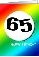 Rainbow birthday - 65 card