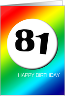 Rainbow birthday - 81 card