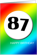 Rainbow birthday - 87 card