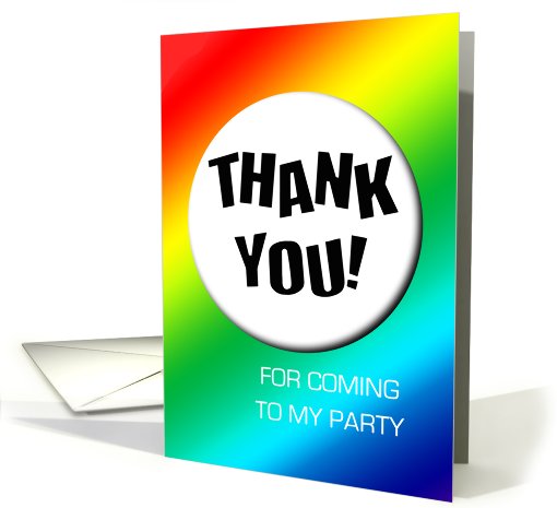 Rainbow birthday - Thank You (Party) card (428120)