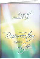 to my deacon and wife, Christian Easter card, John 11:25 card