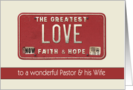 to my pastor & wife, happy valentine’s day, love is the greatest card