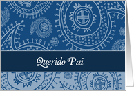 Happy Father’s day in Portuguese, paisley ornaments card