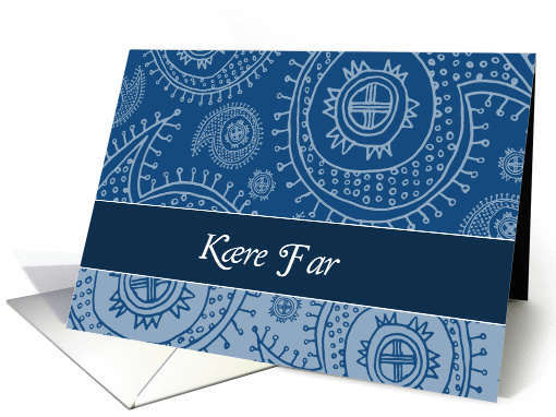 Happy Father's day in Danish, paisley ornaments card (1068013)