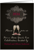 Customizable (Year and Name) invitation New Year’s Eve Party, card