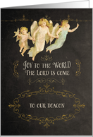 To our deacon, angels, chalkboard effect card