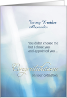 Custom Personalized Card, Congratulations on your ordination, cross card