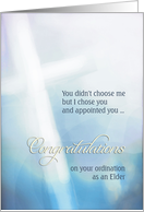 Congratulations on your ordination as an Elder, cross, Scripture card