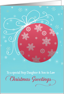 Merry Christmas to my Step daughter and Son-in-Law, ornament card