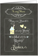 Easter Blessings to my mom, chalkboard effect card