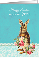 Happy Easter across the miles, vintage bunny card