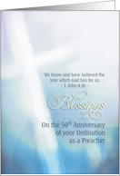 Blessings, 50th Anniversary, Ordination Preacher, cross card