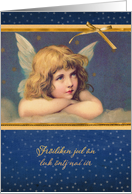 Merry Christmas in North Frisian,vintage angel card