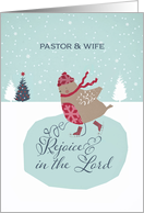 For pastor and his wife, Rejoice in the Lord, Christmas card