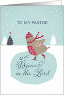 For pastor, Rejoice in the Lord, Christmas card