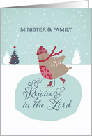 For minister and his family, Rejoice in the Lord, Christmas card