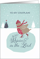 For chaplain, Rejoice in the Lord, Christmas card