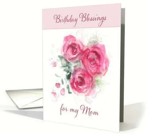 Birthday Blessings for my Mom, Christian Birthday Card, Scripture card