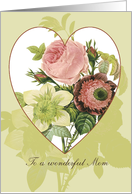 To my Mom, happy mother’s day, peony roses card