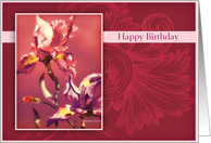 Happy Birthday, Christian birthday card, irises card
