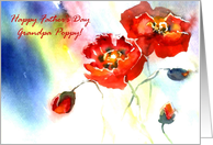 poppy grandpa fathers day, sunlight card