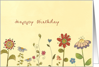 flowers, happy birthday, Christian Birthday card