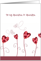 To my Grandma & Grandpa, happy grandparents day, flower, butterfly card